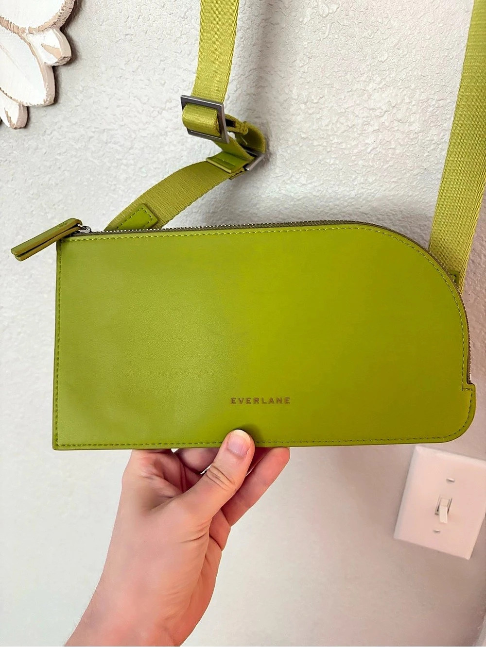 Everlane The Cactus Leather Sling Bag Green Crossbody Bag